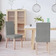 vidaXL Eetkamerstoelen 2 st stof lichtgrijs