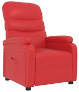 vidaXL Fauteuil verstelbaar kunstleer rood