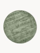 Rond handgeweven viscose vloerkleed Jane