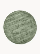 Rond viscose vloerkleed Jane, handgeweven