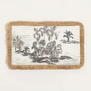 Rechthoekig Kussen 30x50 Cm Van Katoen Diwas Licht Taupe Grijs - Sklum