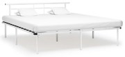 vidaXL Bedframe metaal wit 180x200 cm