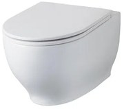 Nemo Spring Cascata wandtoilet 56x36x36cm zonder spoelrand zonder zitting Huitgang porselein wit met verdoken bevestiging 56cm HAR19AWHA + GL08CF4