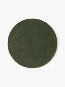 Rond wollen vloerkleed Aaron, handgetuft