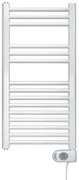 Zehnder Aura E elektrische handdoekradiator 78.6x40cm 300watt 230 volt | 50 Hz Staal Wit glans PBEZ-080-40/MQ9016