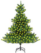 vidaXL Kunstkerstboom Nordmann met LED's 240 cm groen