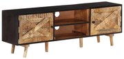 vidaXL Tv-meubel 140x30x46 cm ruw mangohout en massief acaciahout