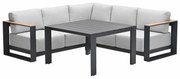 Garden Impressions Malakka lounge dining set 4-delig - valley sand - light teak look