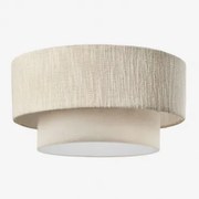 Plafondlamp Lumira Gardenia Wit - Beige – Linnen & Ø40 Cm - Sklum