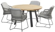 4 Seasons Outdoor Ancora tuinset Antraciet Silver grey met Ambassador tafel *** ACTIE ***  Tuinset    houtkleur weerbestendig