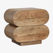 Elaia Mangohouten Nachtkastje 55x35 Cm Mangohout - Sklum
