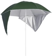 vidaXL Strandparasol met zijwanden 215 cm groen