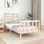 vidaXL Bedframe massief hout 75x190 cm 2FT6 Small Single