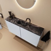 Mondiaz Ture DLux toiletmeubel 100cm clay met wastafel lava midden met kraangat