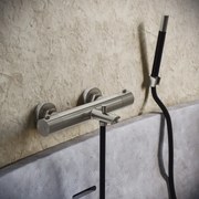 Saniclear Exclusive Curved Pro thermostatische opbouw badkraan met handdouche RVS