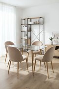 Set 4 fluwelen Vint Stoelen