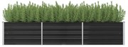 vidaXL Plantenbak verhoogd 240x80x45 cm gegalvaniseerd staal antraciet