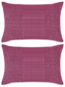 vidaXL Sierkussenset 40x60 cm velours roze 2-delig