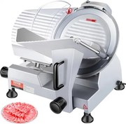 VEVOR Commerciële Vleessnijmachine 240W, Elektrische Snijmachine met 25,4 cm lang koolstofstalen mes, instelbare dikte van 0-12 mm voor vlees, kaas, groenten, enz.