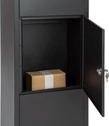 Famiflora pakketbrievenbus BOX met sleutelslot - mat zwart - 105 x 39 x 27 cm - topkwaliteit!