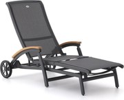 + 15% kassakorting | Verstelbaar ligbed Hartman | Aluminium | Grijs - Antraciet | Ligbed met wiel | Ligstoel tuin | Strandbed | Kees Smit Tuinmeubelen