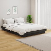 vidaXL Bedframe massief hout grijs 120x200 cm