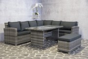 Garden Interiors Hoek Loungeset - High Dining - 7 Persoons - Vievre - Garden-Interiors