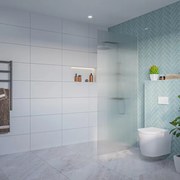 Fortifura Galeria Inloopdouche - ribbel glas - 90x200cm - 8mm - nano - blind inbouw profiel SW797951 SW1102415