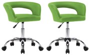 vidaXL Eetkamerstoelen 2 st kunstleer groen