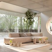 Zuiver Fat Freddy Hoekbank Zachte Ribstof Natural Rechts