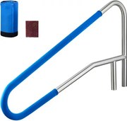 VEVOR Zwembadleuning, 1371x48x813 mm, draagvermogen 100 kg, roestvrijstalen 304 handgreep, afneembare antisliphoes, inbouw-/vloermontage, toegang tot zwembaden en waterparken