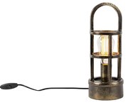 Art Deco tafellamp brons 35 cm - Kevie Art Deco E27 rond Binnenverlichting Lamp