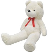 vidaXL Teddybeer XXL 85 cm zacht pluche wit