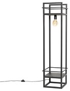 Industriële vloerlamp zwart - Cage Rack