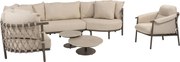 Ezra organische hoek loungeset 6 delig keramiek terre 4 Seasons Outdoor