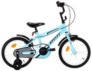 vidaXL Kinderfiets 16 inch zwart en blauw