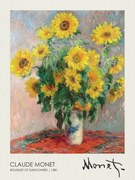 Kunstreproductie Bouquet of Sunflowers (1881), Claude Monet