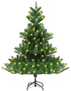 vidaXL Kunstkerstboom Nordmann met LED's 120 cm groen