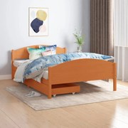 vidaXL Bedframe met 2 lades massief grenenhout honingbruin 140x200 cm