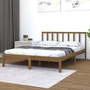 vidaXL Bedframe massief grenenhout honingbruin 120x200 cm