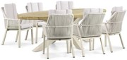 Tuinset 6 personen 240 cm Aluminium/rope Taupe Lifestyle Garden Furniture Verona/Diogo