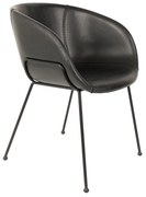 Zuiver Feston Eetkamerstoel Zwart PU-leer