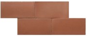 Terre d'Azur Terre-Spatula wandtegel 10x20cm terracotta