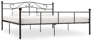 vidaXL Bedframe metaal zwart 180x200 cm