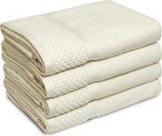 Handdoek Soft Popcorn Collectie – 4 stuks – 70×140 – creme