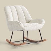 Schommelstoel Beige Stof