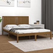 vidaXL Bedframe massief hout honingbruin 150x200 cm 5FT King Size