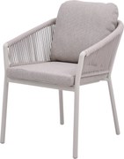 Joshua dining tuinstoel rope aluminium latte zand