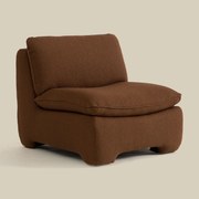 Retro Fauteuil Bruin Boucle Stof