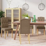 vidaXL Eetkamerstoelen 4 st stof taupe